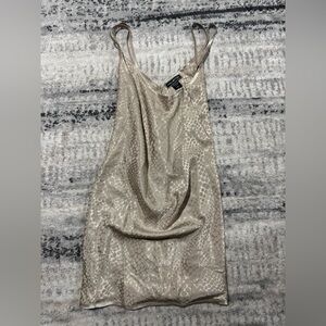 Vintage Halston Snake Print Mini Dress